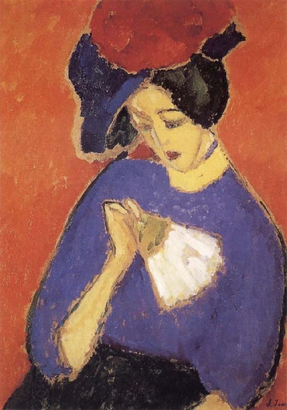 Alexei Jawlensky Woman with a Fan China oil painting art